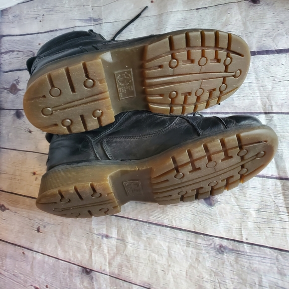 DOC.MARTENS MEN'S BOOTS BLACK LACE-UP SOREN AWOO4 LEATHER UPPER AIR WAIR SIZE 10 - Picture 9 of 12